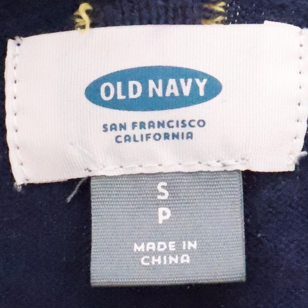 Old Navy Lemon‎ Print Sweater Womens Preppy Navy Blue Cotton Crewneck Size S - Picture 2 of 9